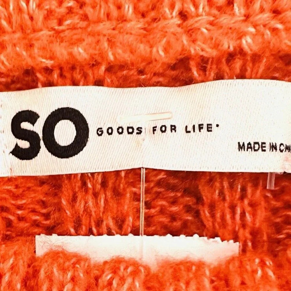 NWT SO GOODS FOR LIFE Juniors Long Sleeve Pullover Mock Neck Orange Sweater Sz L - Picture 10 of 12
